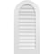 Ekena Millwork Round Top Surface Mount PVC Gable Vent: Non-Functional, w/ 3-1/2"W x 1"P Standard Frame, 20"W x 42"H GVPRT20X4201SN - alternate 1